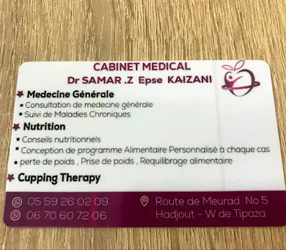 Cabinet médical Dr SAMAR epse KAIZANI médecin Généraliste Nutritionniste
