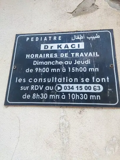 Pédiatre Dr. KACI Nouvelle adresse