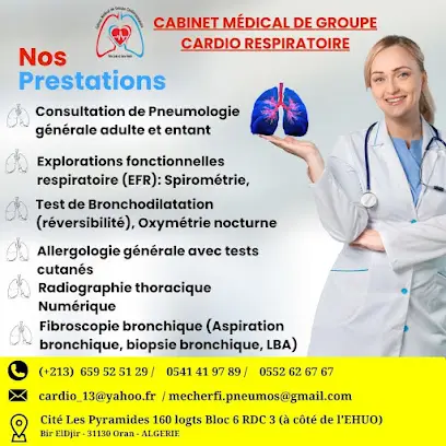 Dr OUKIL & Dr MECHERFI Cabinet de Groupe cardiologie et Pneumologie Allergologie Médecine du sommeil