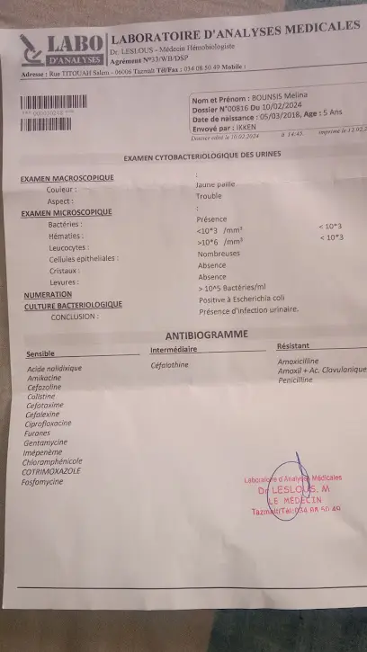 Dr Ikken Salima pédiatre