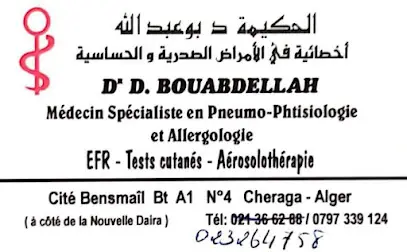 Dr BOUABDELLAH Dalila Pneumologue Allergologue et apnée du sommeil